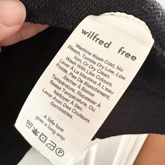 Wilfred Free Aritzia Black Zlata Open Relaxed Cardigan Sweater Blazer Kimono XS - Picture 8 of 10